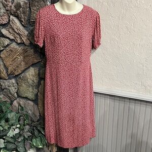 Dip Red and Tan Floral Dress